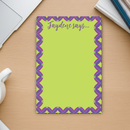 Bloco De Notas Retro Verde Lima