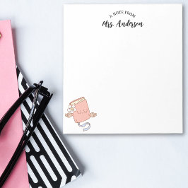 Bloco De Notas Retrólogo Bonito Engraçado Livro De Volta À Escola