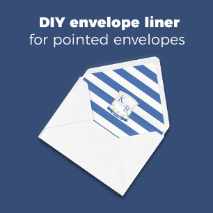 Bloco De Notas Revestimento de Envelope Náutico Azul para Casamen