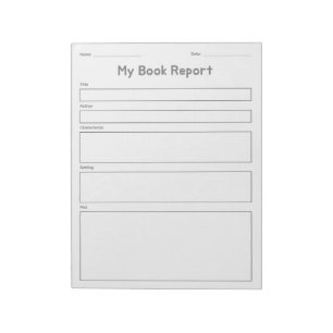 Bloco De Notas Revisão do Relatório do Meu Livro