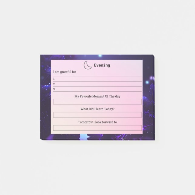 Bloco De Notas Revisão noturna — Notas de Ti-Posto (Frente)