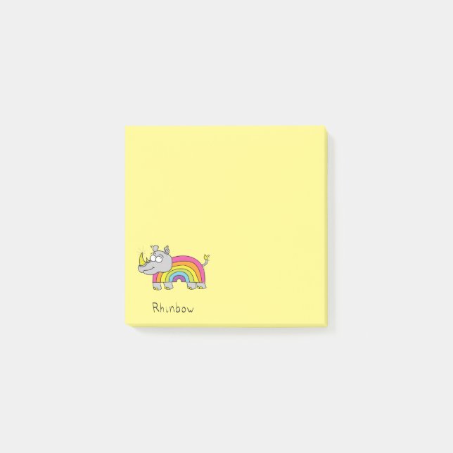 Bloco De Notas Rhinbow Rhino Rainbow Notes Amarelo (Frente)