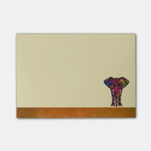 Bloco De Notas Rico Elefante - Design de Cor Brilhada