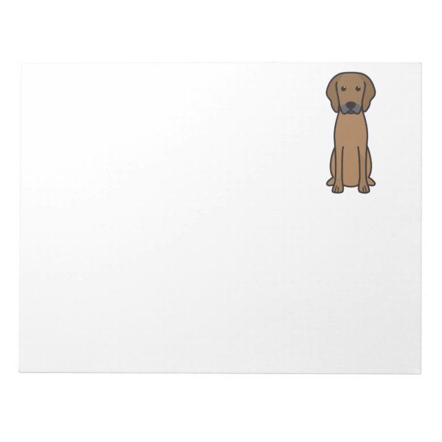 Bloco De Notas Ridgeback Dog Cartoon (Frente)