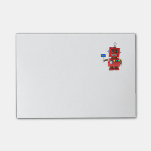 Bloco De Notas Robô vermelho do brinquedo com olá! sinal