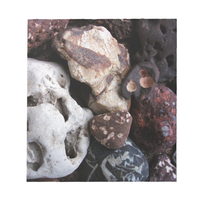 Bloco De Notas Rochas interessantes do lago Michigan Shore (Frente)