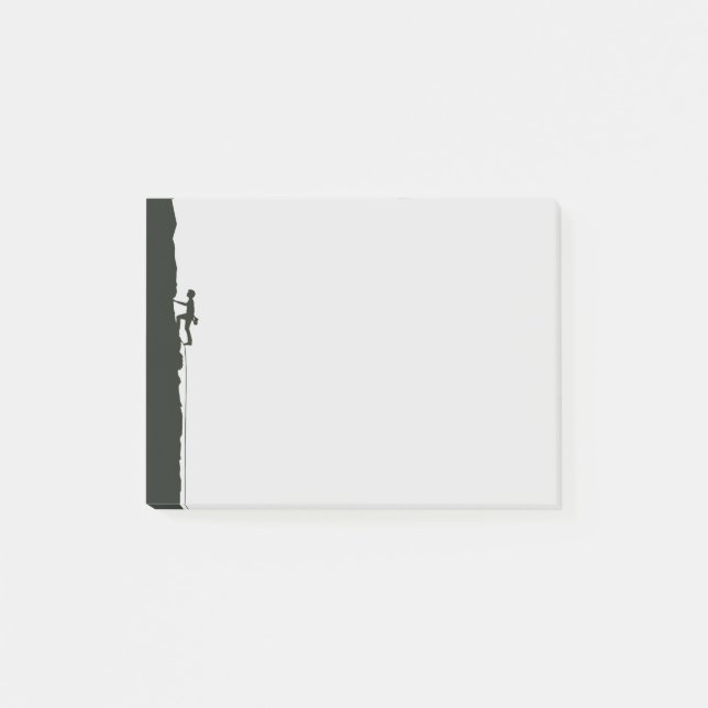 Bloco De Notas Rock Climbing Mountain Climber Silhouette (Frente)