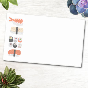 Bloco De Notas Rolo de Sushi Nigiri Maki Arte de Comida Japonesa