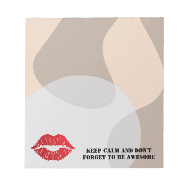 Bloco De Notas Romantic chic luxe red lips (Frente)
