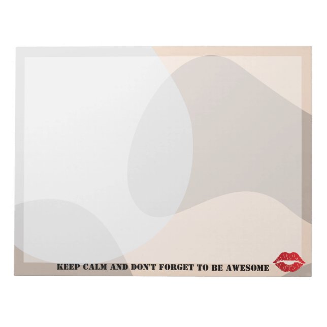 Bloco De Notas Romantic chic luxe red lips (Frente)