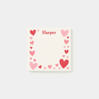 Bloco De Notas Romantic Love Sticky Notes with Personalized Name