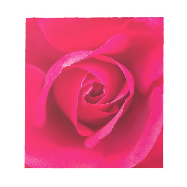 Bloco De Notas Romântico Rosa Vermelho Rosa v2 (Frente)