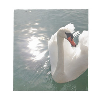 Bloco De Notas Romantischer weisser Schwan