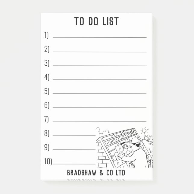 Bloco De Notas Roofer Roofing Repara PersonaliSe (Frente)