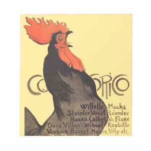 Bloco De Notas Rooster Steinlen Cocorico Arte Francesa