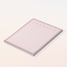 Bloco De Notas Rosa Blush | Seu nome