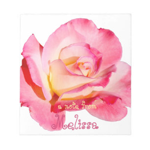 Bloco De Notas Rosa bonito do rosa personalizado