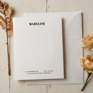 Bloco De Notas Rosa claro Chic Girly Business