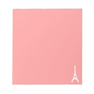 Bloco De Notas Rosa da torre Eiffel
