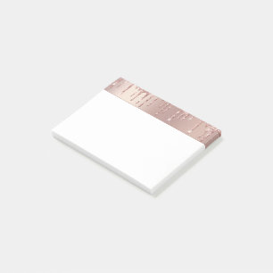 Bloco De Notas Rosa Dourado Dissipadores de brilho com brilho mod