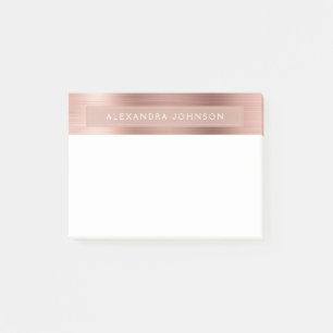Bloco De Notas Rosa Dourado - Empresa profissional rosa