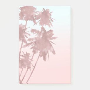 Bloco De Notas Rosa Dourado Palmas Rosa Praia Ombre Palmeiras Men