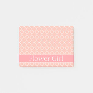 Bloco De Notas Rosa e branco de Flowergirl