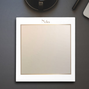 Bloco De Notas Rosa Elegante moderno com Borda Dourada
