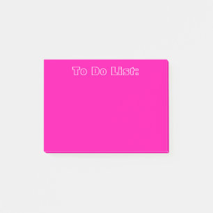 Bloco De Notas Rosa para fazer a lista