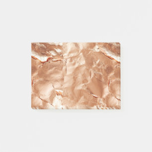 Bloco De Notas Rosa Peach Dourado Glam