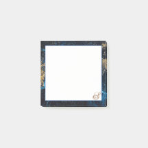 Rosa personalizado Marinho Dourado azul MARBLE Sti