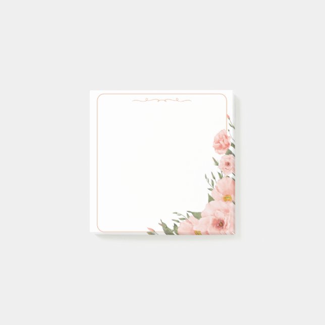 Bloco De Notas Rosa Reverie - Blush Floral (Frente)