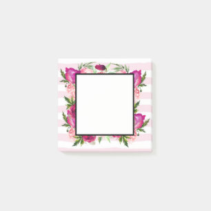 Bloco De Notas Rosa Rosa Rosa Rosa Rosa Rosa Rosa e Buquê Floral