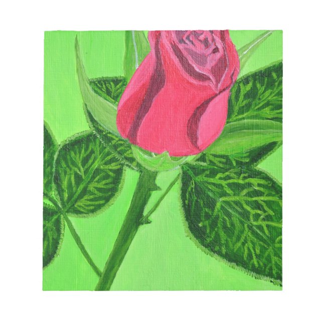 Bloco De Notas Rosa vermelha (Frente)