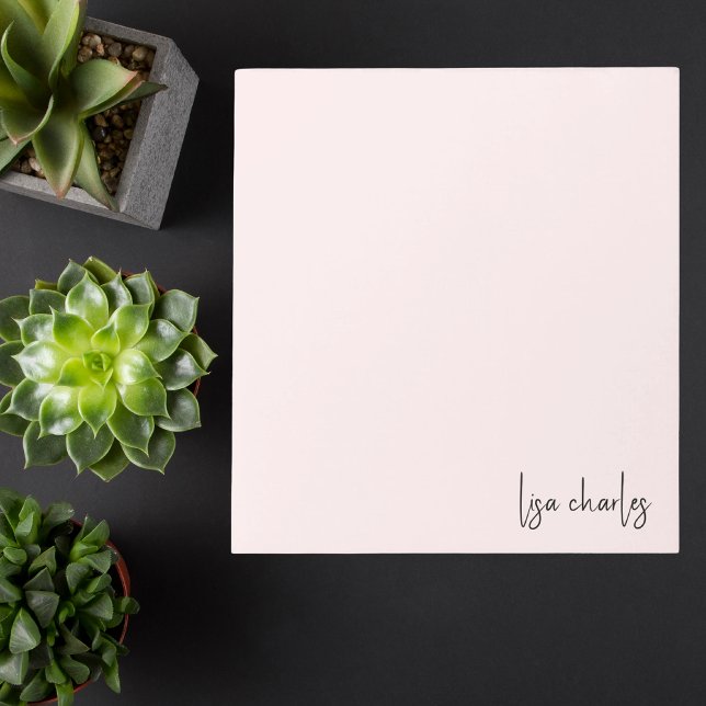 Bloco De Notas Rosas claro Meninas Minimalistas Elegantes (Criador carregado)
