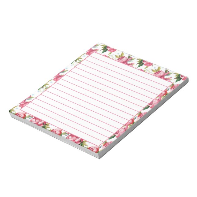 Bloco De Notas Rosas cor-de-rosa (Invertido)
