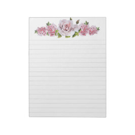 Bloco De Notas Rosas esculturais em um notebook grande