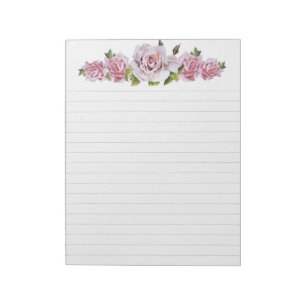 Bloco De Notas Rosas esculturais em um notebook grande