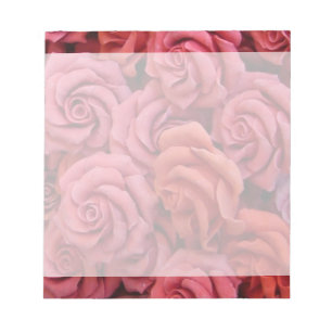 Bloco De Notas Rosas florais cor de rosa
