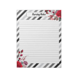 Bloco De Notas Rosas n Stripes_ Nursing Notes