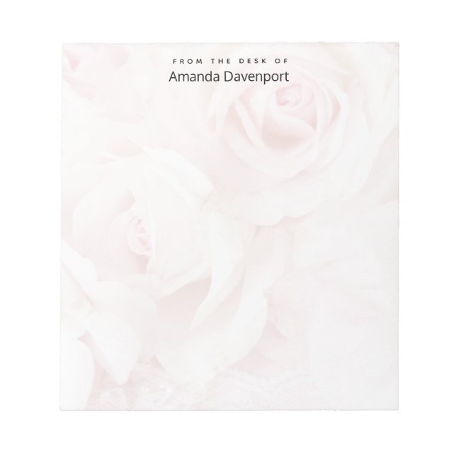 Bloco De Notas Rosas Pink Vintage Buquê Elegante (Frente)