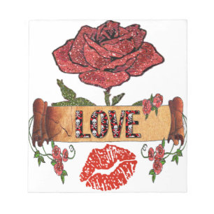 Bloco De Notas ROSAS RAIB Rockabilly, Love & Lipstick