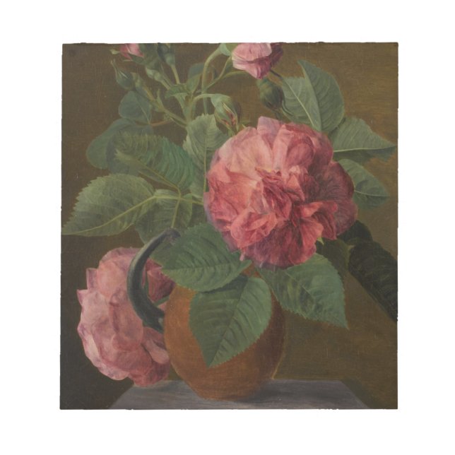 Bloco De Notas Rosas Românticos Antigos Ingleses (Frente)