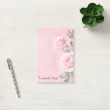 Rosas Rosas Nome Personalizado Lista de Compras de