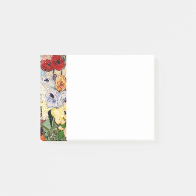 Bloco De Notas Rosas Van Gogh e Anemones (Frente)