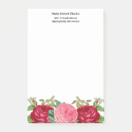 Bloco De Notas Rosas vermelhas Rosa Floral