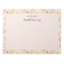 Bloco De Notas Rosas Vintage Inspiradas Jardim de Menina Flores S