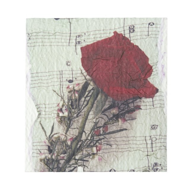 Bloco De Notas <Rose and Music>por Kim Koza 2 (Frente)