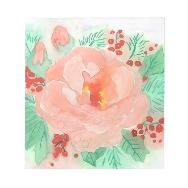 Bloco De Notas Rose aquarelle française (Frente)