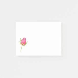Bloco De Notas Rosebud cor-de-rosa da aguarela